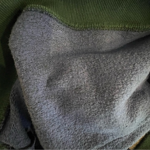 Roots "Outdoors Canada" Womens Blue Green Hoodie Sz M Super Soft interior! - Picture 7 of 9